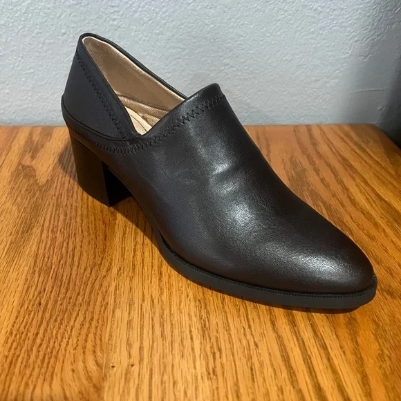 New LifeStride Womens Dina Slip On Block Heel Boot Shooties Brown Size 6 Wide - Picture 1 of 6